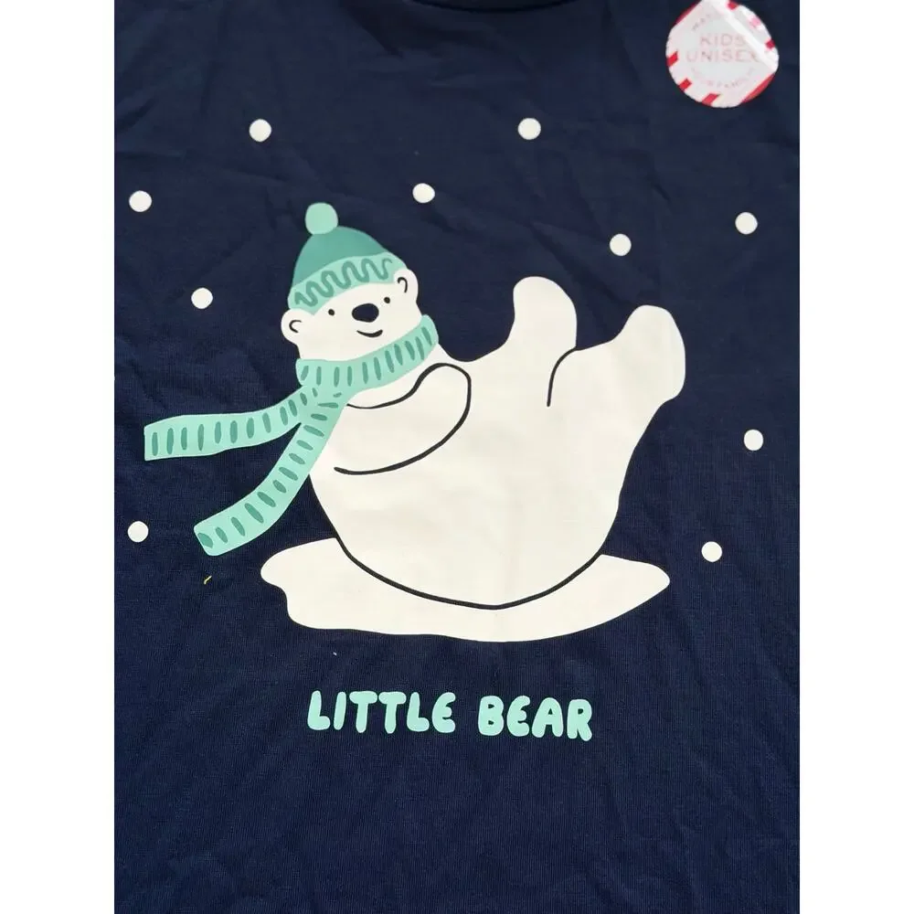 NEW! XL 18/20 North Pole Trading Co. Polar Bear Matching Family Pajama Set Navy
